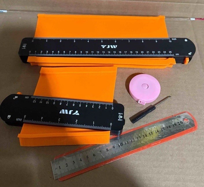 Contour Gauge Duplicator 10” & 5” Locking Profile Tool Set NIB With Ruler.