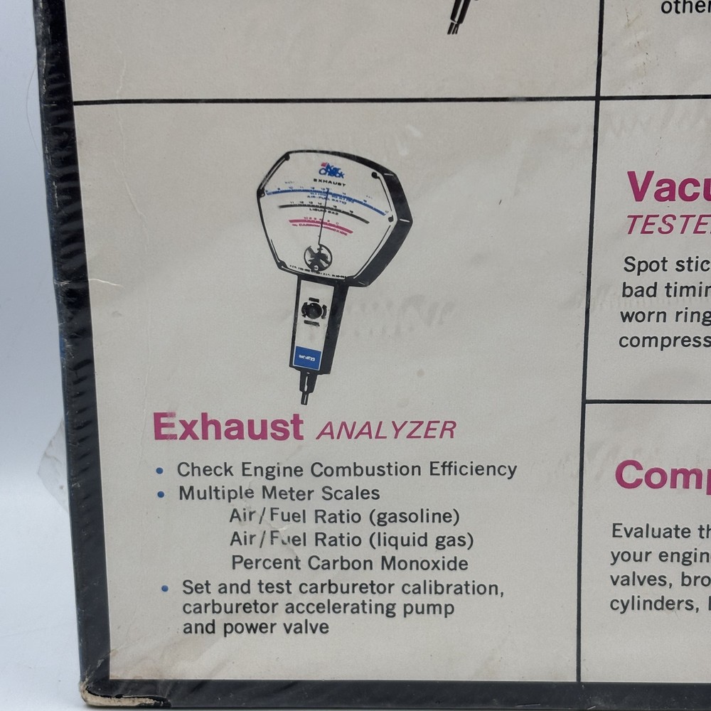 Vtg Kar Check Mini Engine Analyzer Model 2095 Tachometer Dwell Meter Volts NIB