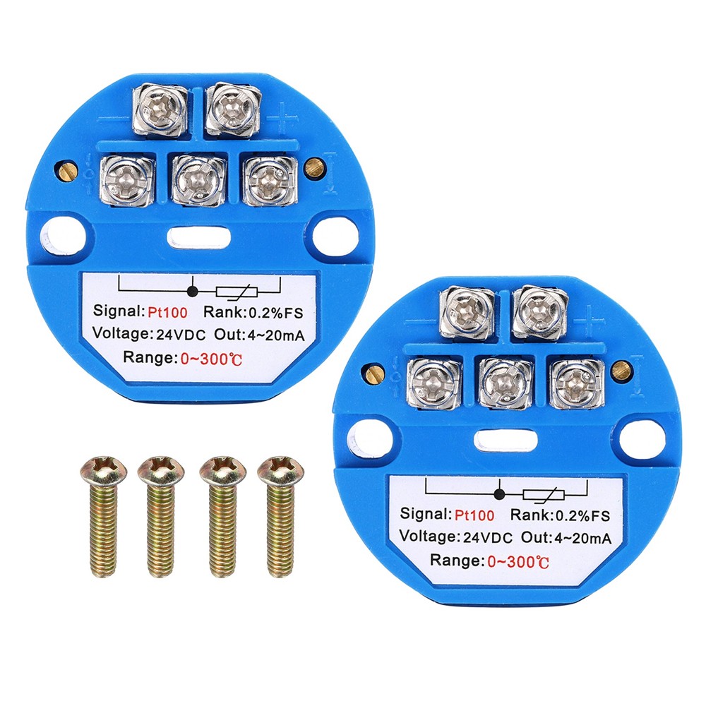 2PCS 4-20MA Temperature Sensor Transmitter Module PT100 Transmitter Module