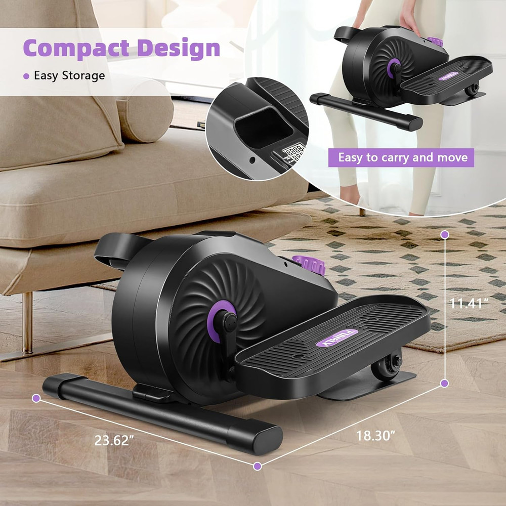 Under Desk Elliptical, Ellipse Leg Exerciser, Standing or Seated Mini Elliptical