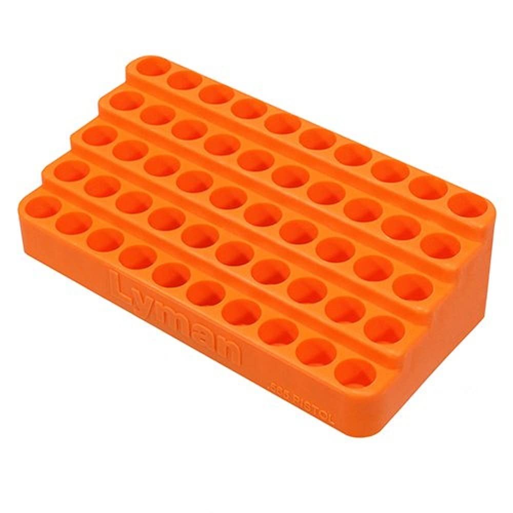 Orange Handgun Bleacher Block 50 Case Reloading Loading Tray Durable Polymer