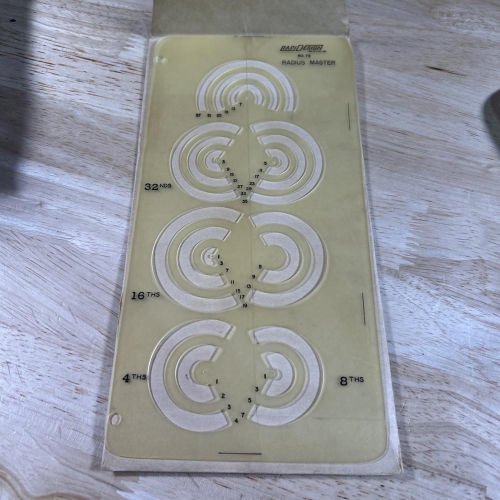 Berol RapiDesign R-76 Radius Master Template Drafting