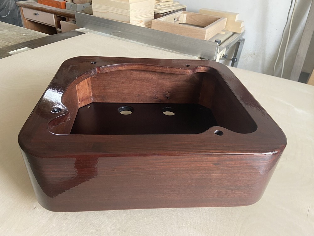 Thorens TD 124 Plinth Plinth Rounded Solid Wood Turntable Plinth