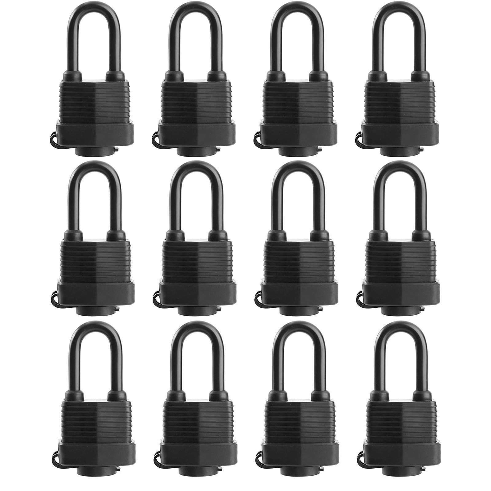 12 Waterproof  Keyed Alike Padlocks Outdoor Use Covered Heavy Duty Laminated
