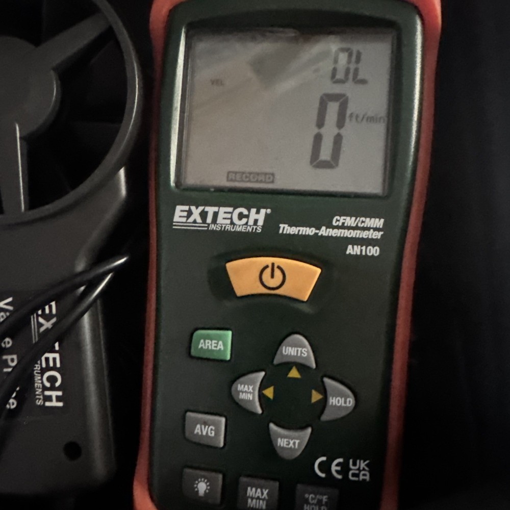 EXTECH AN100 THERMO-ANEMOMETER WITH VANE AND CASE (RR2)