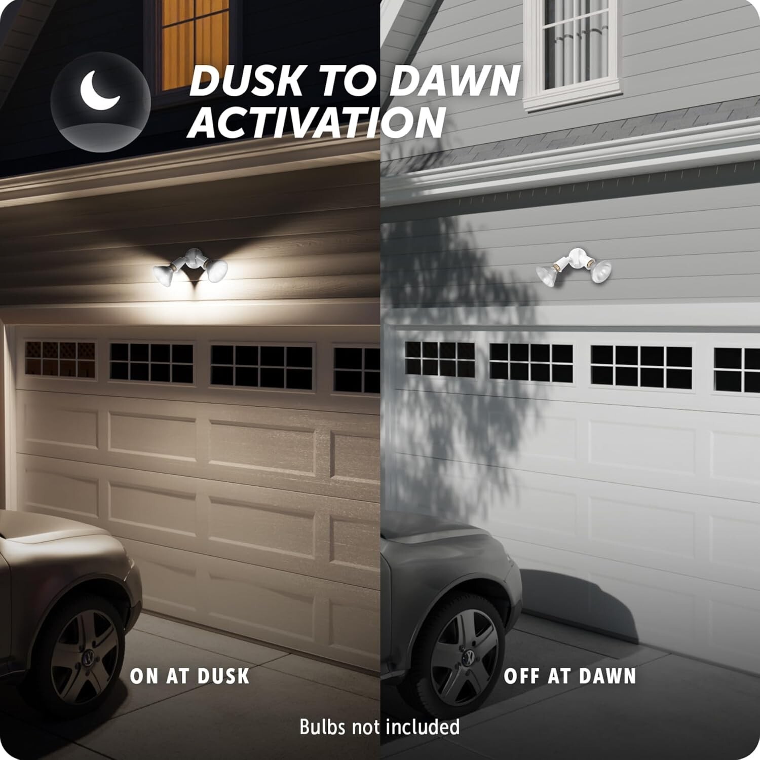 Outdoor Dusk to Dawn Floodlight – Weatherproof Security Light – Motion Sensor