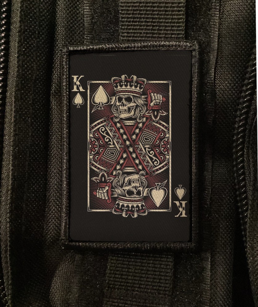 Suicide King Morale Patch Playing Card Skull Morale Hook [sub]
