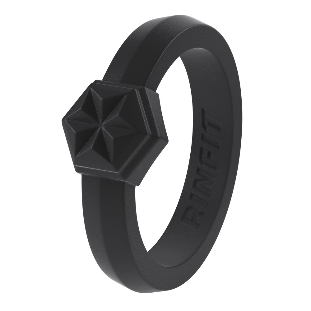 Rinfit Women's Couture Silicone Engagement Ring. Soft & Comfortable Wedding Band
