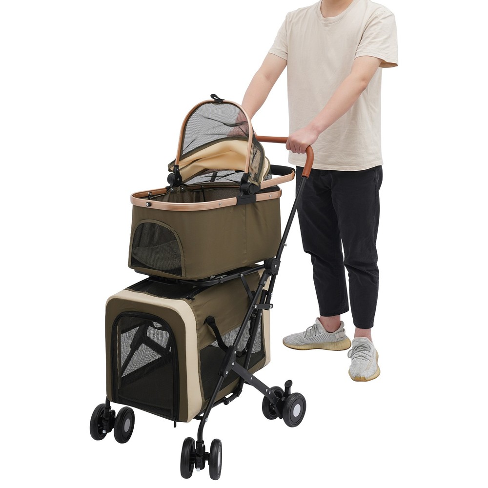 Dog & Cat Stroller Foldable Pet Stroller Foldable Pet Stroller for Small Dogs