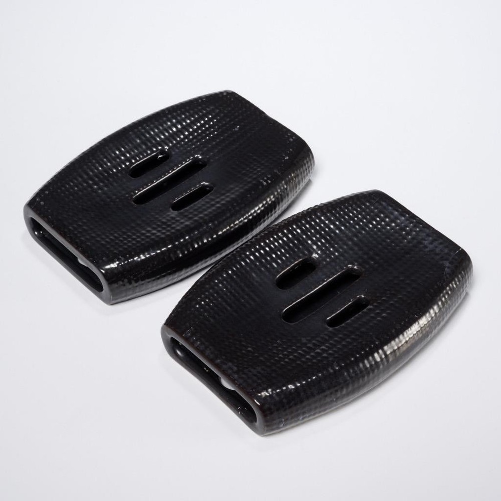 Pair Black Snakeskin Texture Ceramic Soap Dish Pair 2pc Lot