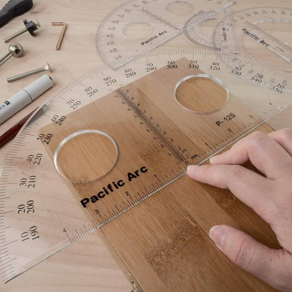 6-Inch Plastic Protractor Clear Ruler for Accurate Angle Measurements