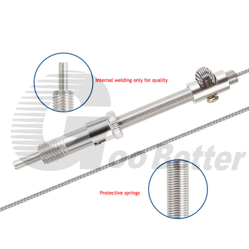 PT100/K/E Temperature Sensor Probe Waterproof Thermocouple 1m 2m 3m 4m 5m Wire