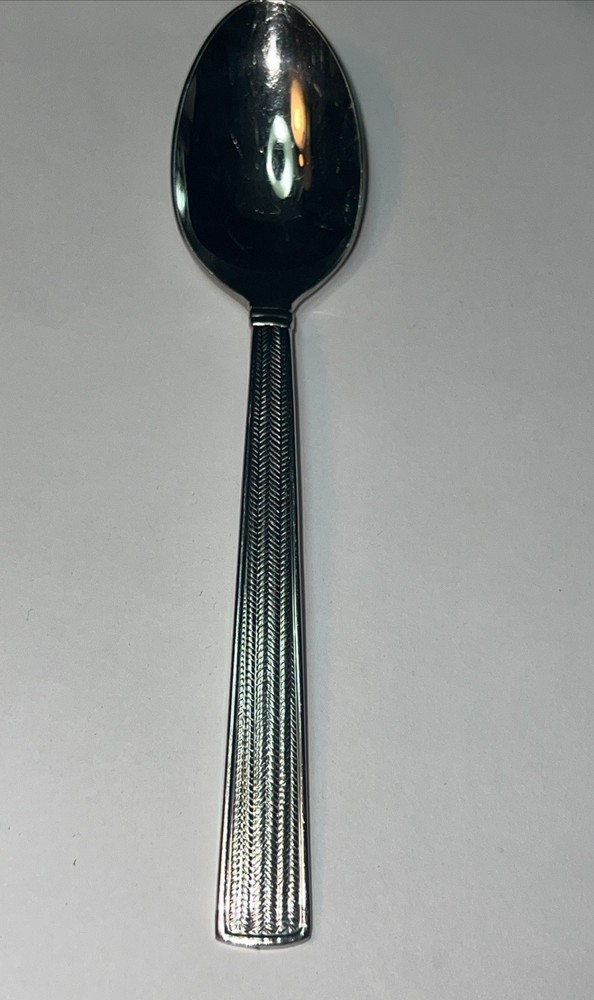 Wallace Silver Herringbone Textured Weave Handle Teaspoon Teaspoon Flatware