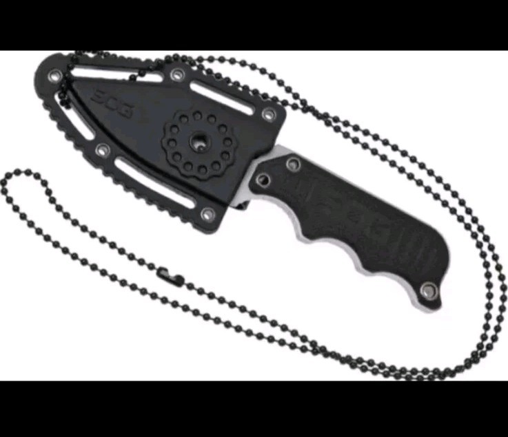 SOG Instinct Mini Fixed Blade Knife G10 Full Tang Neck Knife Sheath EDC Tactical