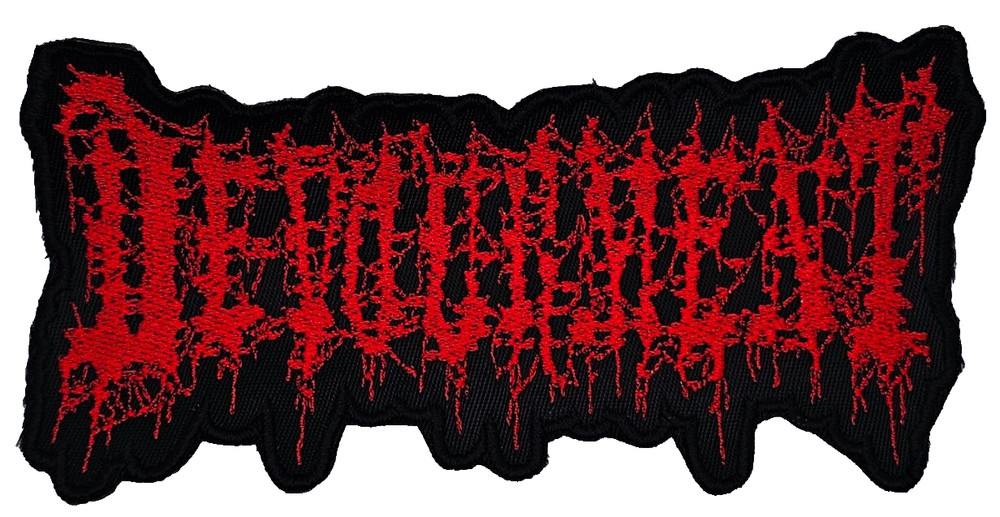 DEVOURMENT RED LOGO (shaped border) EMBROIDERED PATCH