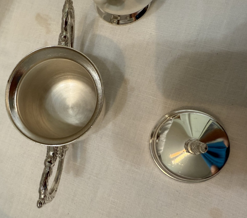 Silver tone Child’s Tea Set Pitcher and Suger Server