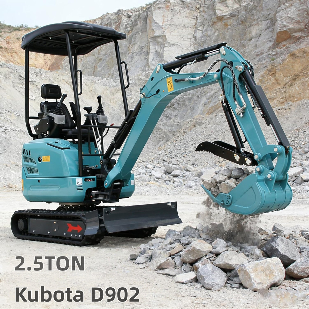 2.5ton Mini Excavator  Kubota D902 Engine Side Swing Extendable Crawler Diggers