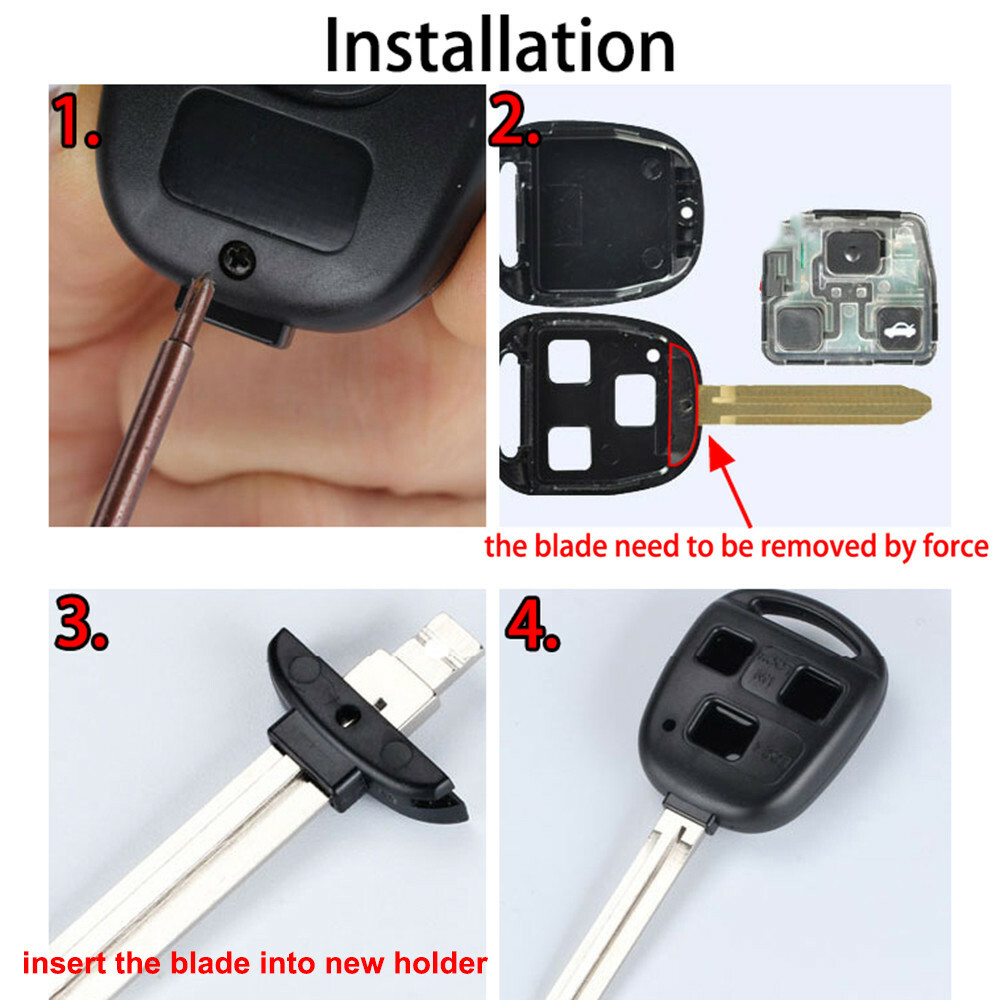 Remote Key Shell Fob Case Replacement Cover For Mitsubishi Eclipse Galant 2007-