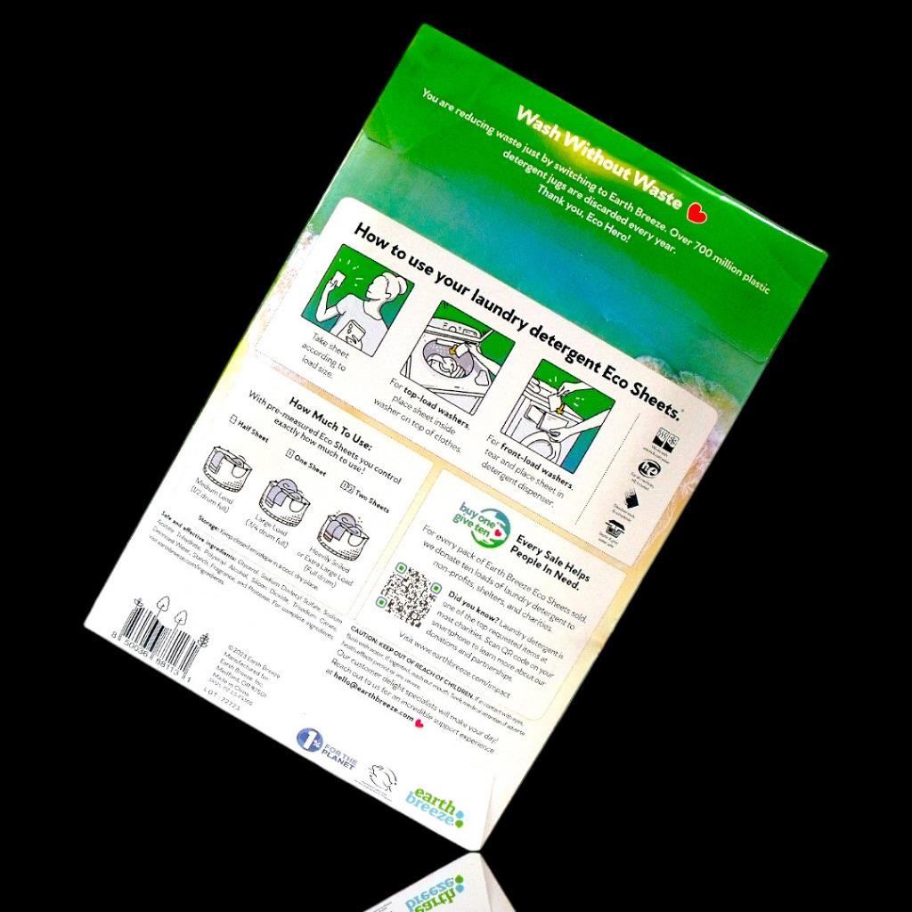 (Lot of 4) Earth Breeze Laundry Detergent Eco-Sheets 60-Loads Each, Fresh Scent