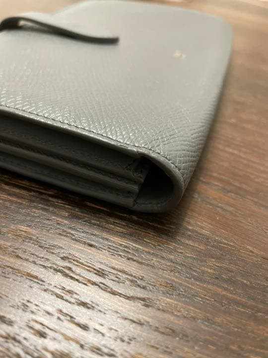 CELINE Celine Large Strap Wallet Gray From Japan