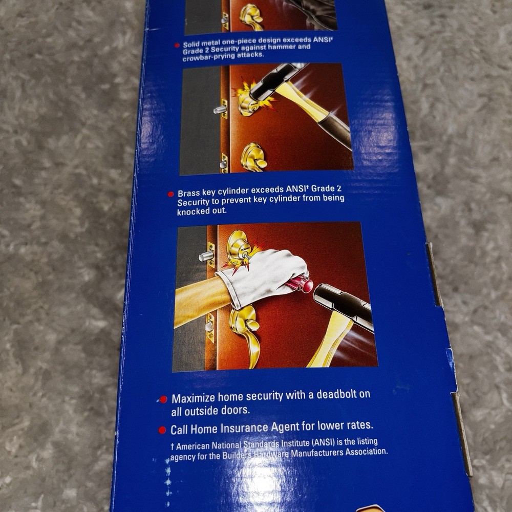 Schlage Solid Brass Handleset Dead Bolt Maximum Security Ultima Finish Grade 2