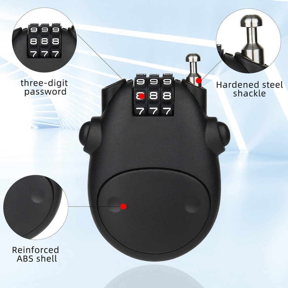 Luggage Locks - Combination Lock, Black, 27" Circumference, 10,000 Code Optio...