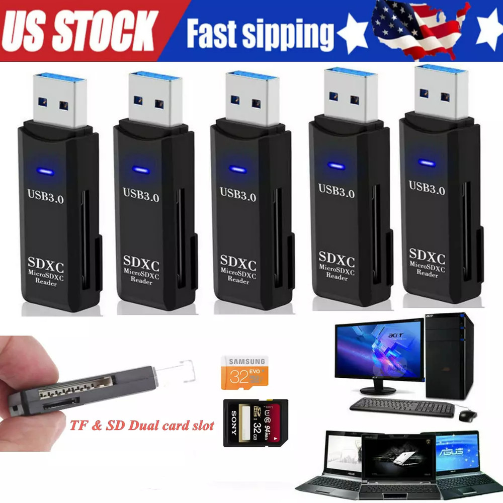 USB3.0 SD Card Reader for PC Micro SD Card to USB Adapter for Camera MemoryC lot