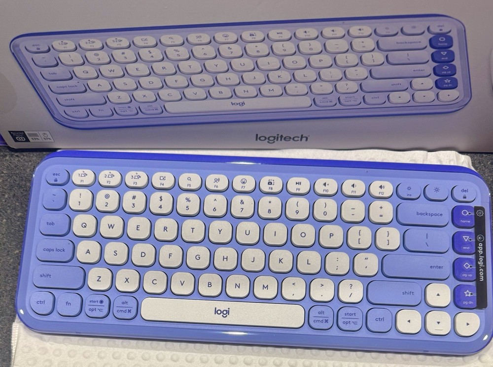 Logitech POP ICON Combo, Bluetooth Keyboard and Mouse Combo - Lilac