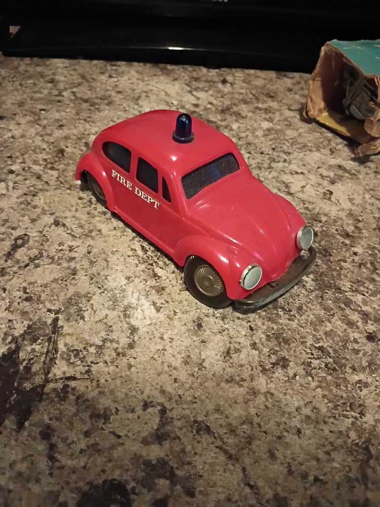 Vintage Lined Up Fire Department VW