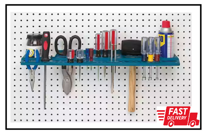 Gray Wall-Mount or Peggable Multi-Purpose Tool Storage Holder
