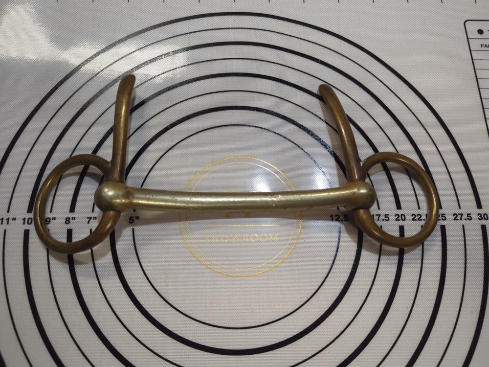 VINTAGE SOLID BRASS MULLEN HORSE BIT A6