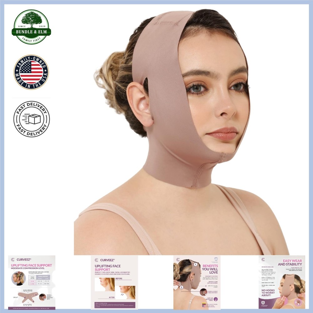Post Surgery Compression Chin Strap to Reduce Swelling and Improve Circulation