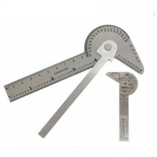 Multi Purpose Protractor Square Rule Center Finder Divider Drill Point Gauge