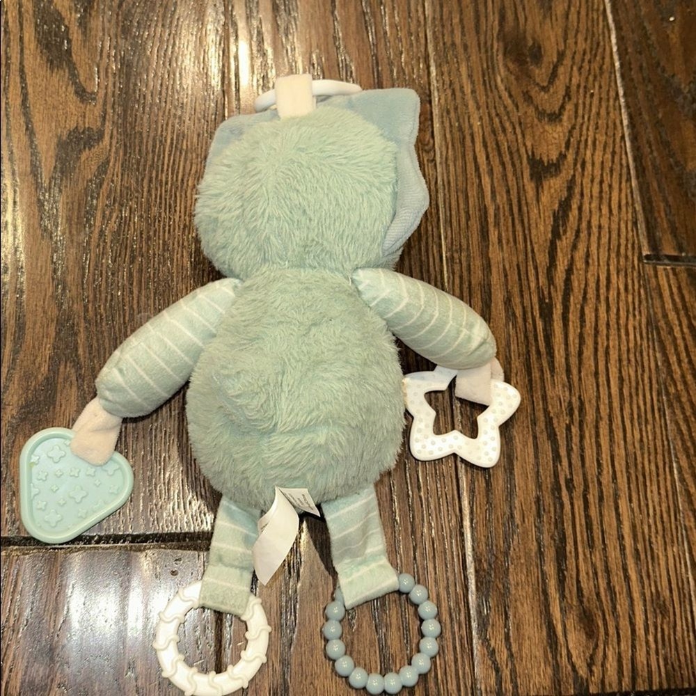 Plush Dinosaur Toy with Teether - Green