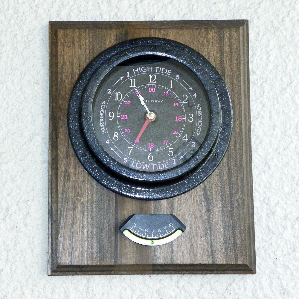 CAPTAIN'S TIME AND TIDE WALL CLOCK LARGE 9"