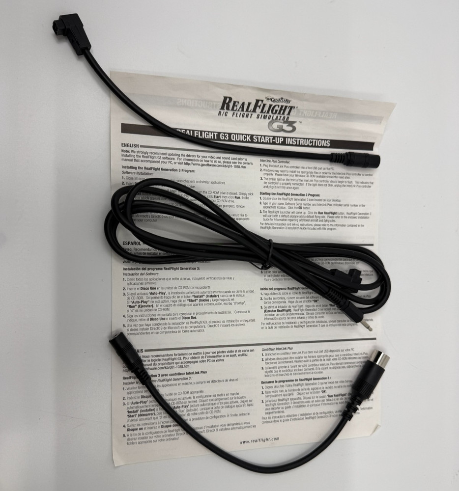 Great Planes RealFlight RC Flight Simulator G3 InterLink Plus - CIB -