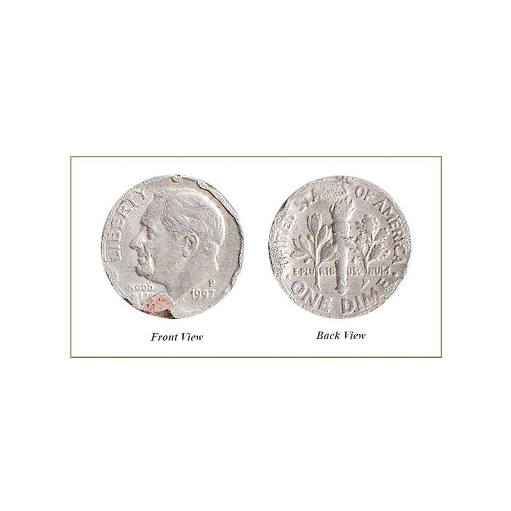 USA 10 Cent Dime Coin _ Issued 1997 _ Error