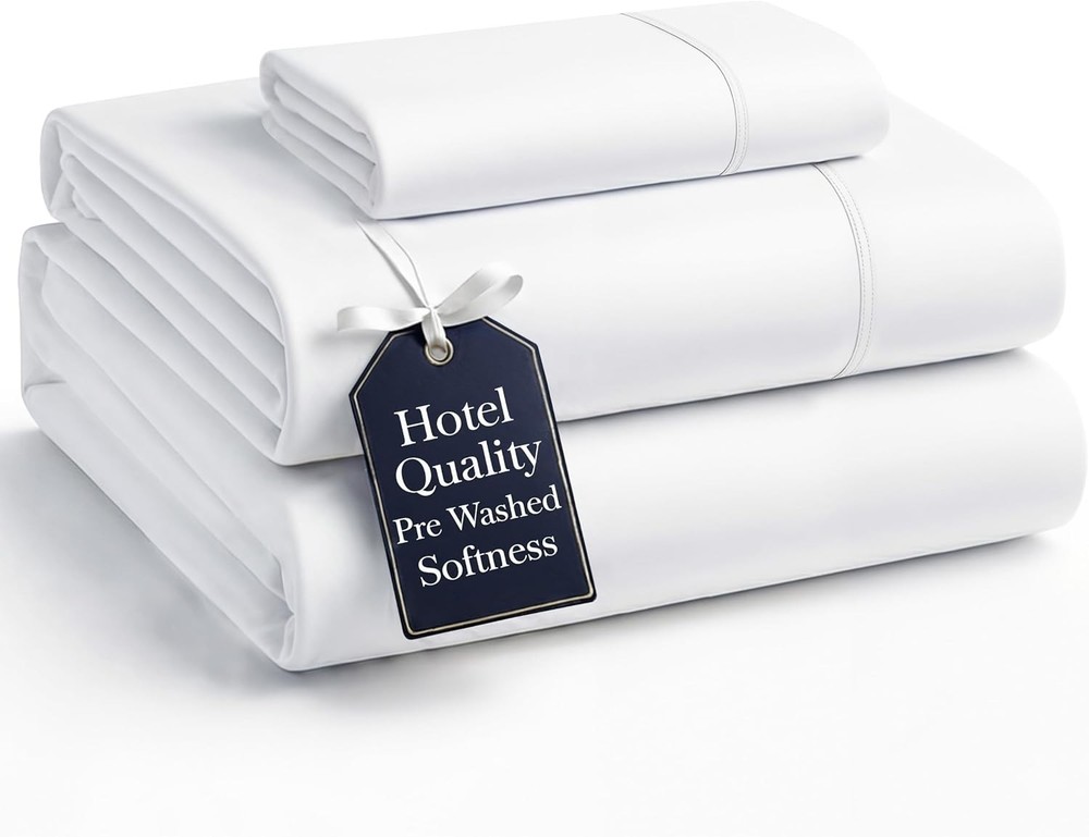 Double Sheet Set, 100% Brushed Microfiber Pre-Wash Double Sheet Set