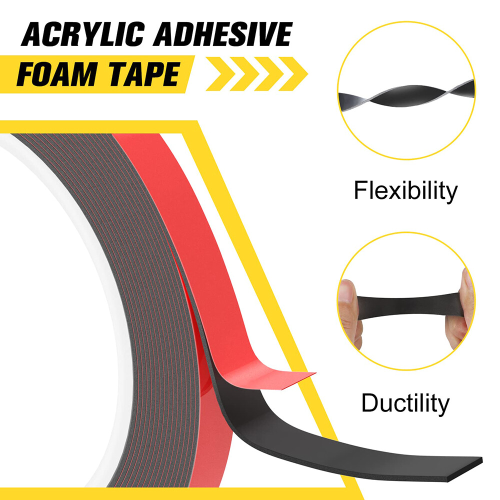 Double Sided Tape Heavy Duty Pads Strong Sticky Tape Black Roll 5952 1.1mm Thick