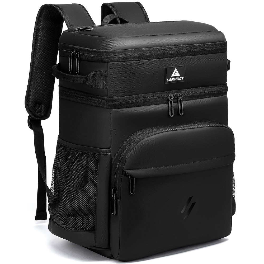 54 Cans Backpack Cooler Insulated Leak-Proof Large Leather Cooler Backpack Do...