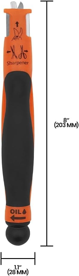 6 In 1 Multipurpose Sharpening Tool, Black/Orange