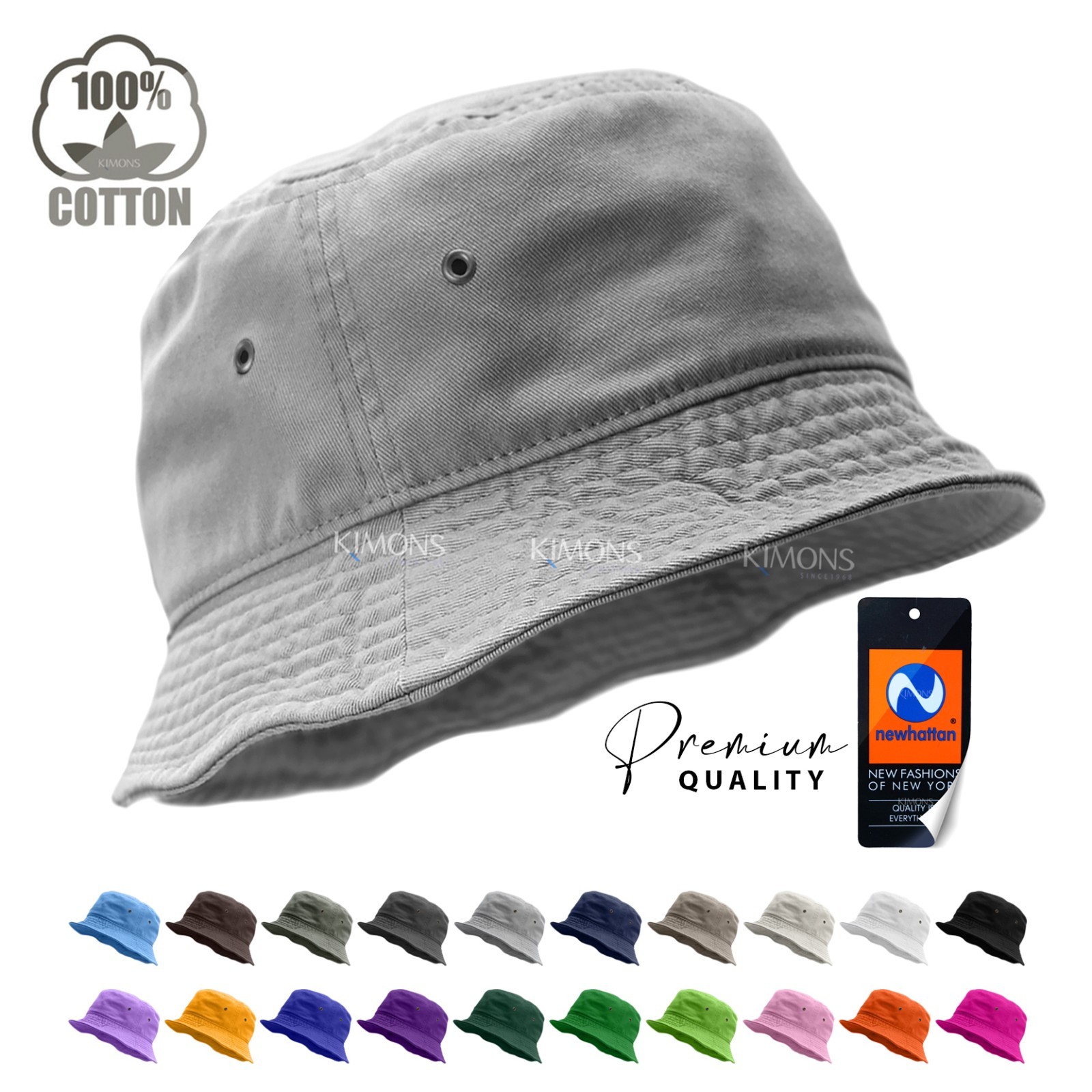 Bucket Hat Cap Cotton Fishing Boonie Brim visor Sun Safari Summer Men Camping BK