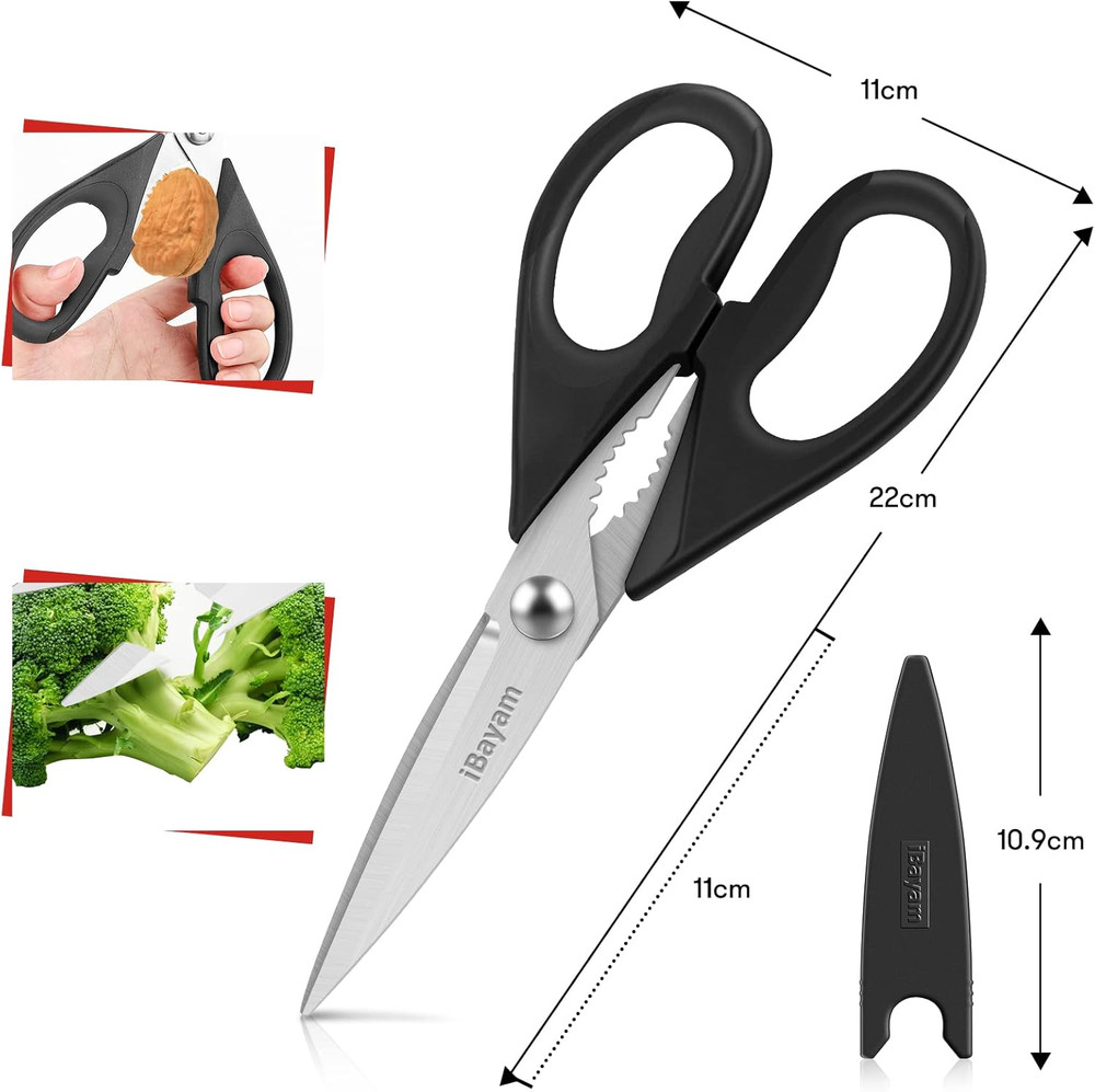 Kitchen Shears, Kitchen Gadgets Utensil Set, All Purpose Kitchen Shears with Pr