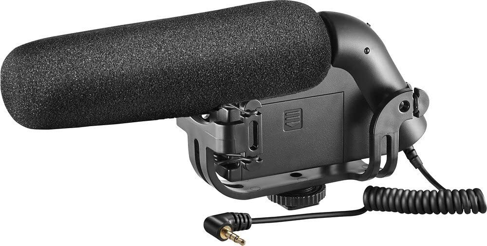 Camera-Mounted Shotgun Condenser Microphone - Black