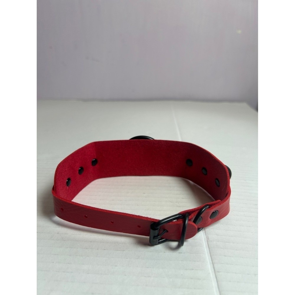 ROWAGY Red Leather Chocker for Women.