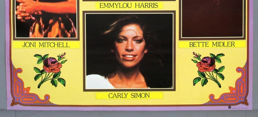 LINDA RONSTADT JONI MITCHELL – rare original Warner-Pioneer promo poster *HUGE*