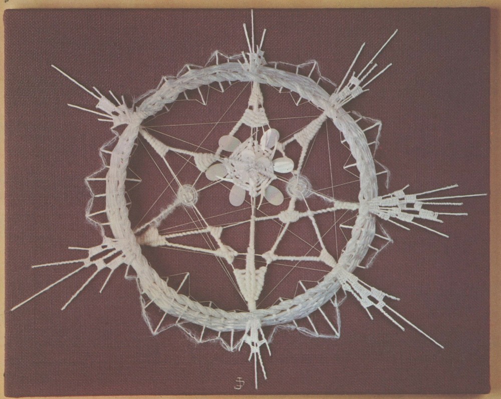 Vintage Embroidery 1 Creative Patterns Cut Threads Needleweaving MOD 1970s