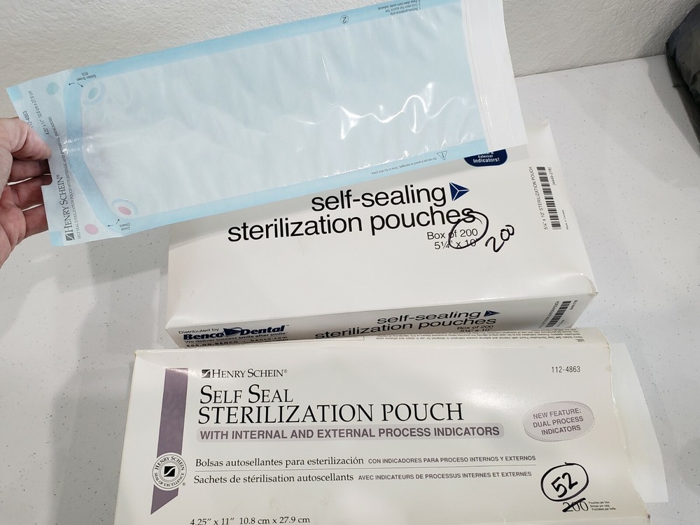 Benco Henry Schein Self-Seal Sterilization Pouches 868 pcs. Mixed