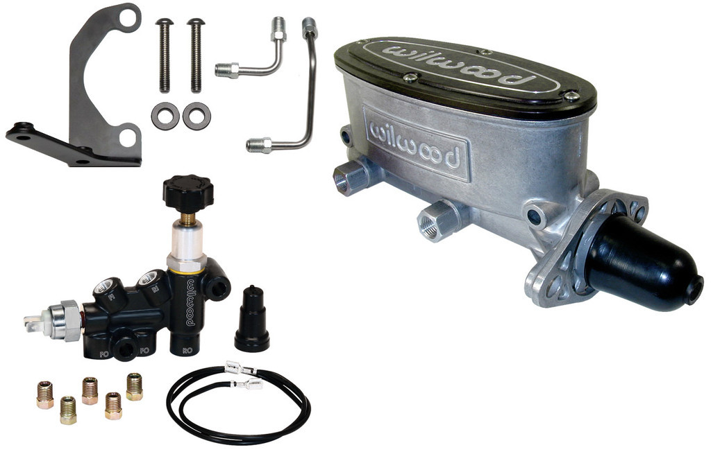 WILWOOD TANDEM MASTER CYLINDER,7/8",WITH ADJUSTABLE COMBO PROPORTIONING VALVE