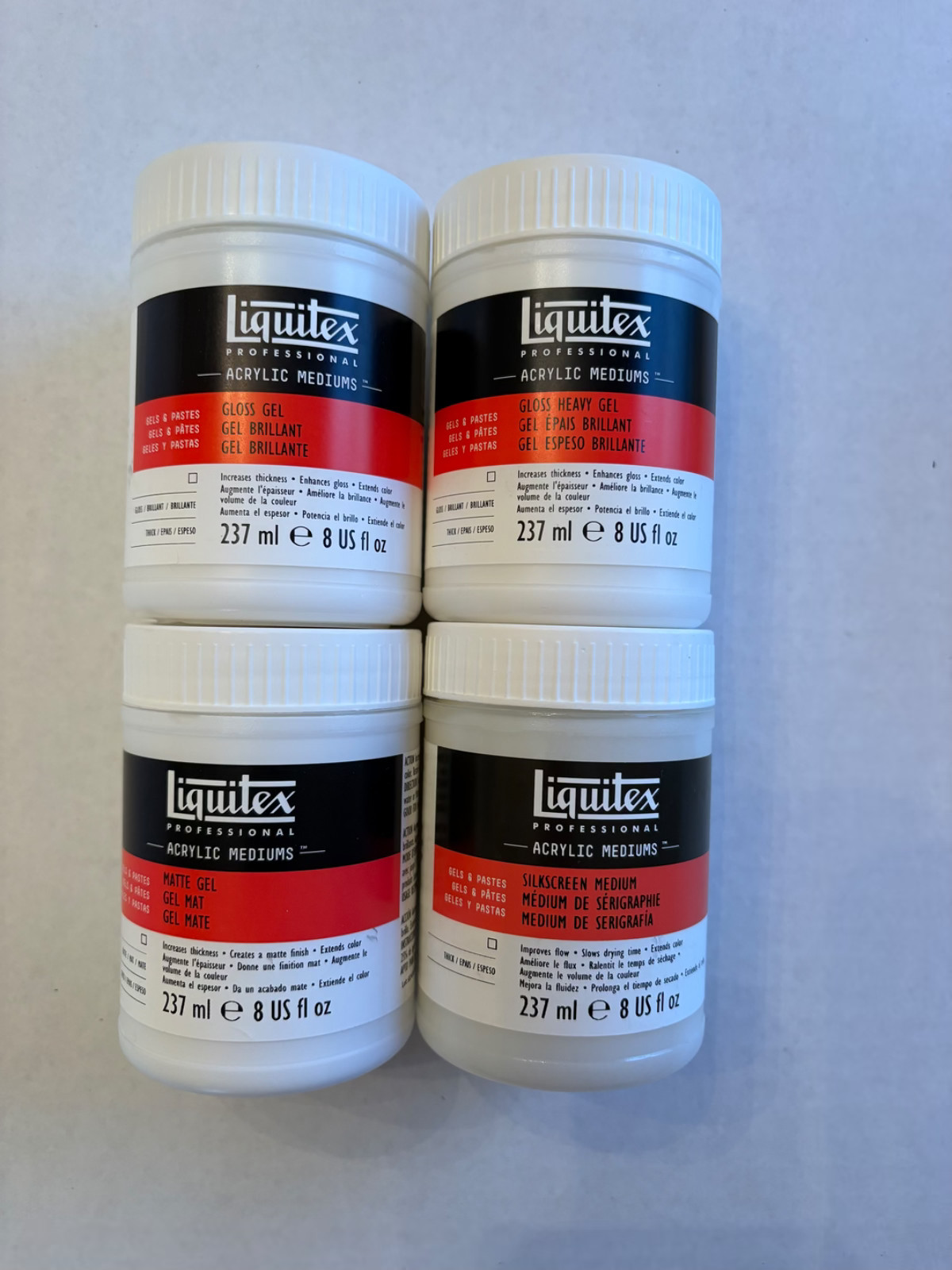 Liquitex Professional - ACRYLIC MEDIUMS 8 fl. oz - GELS and Silkscreen Medium